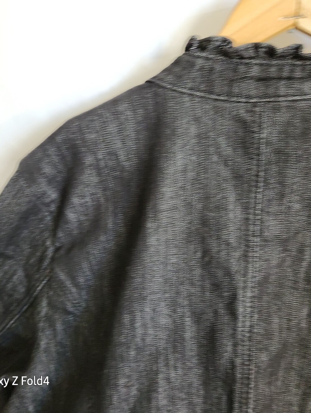 CJ Banks Metallic Black Ruffle-Trim Jacket - Picture 8 of 9